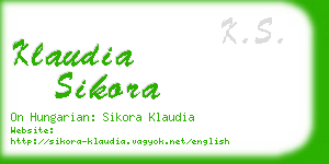 klaudia sikora business card